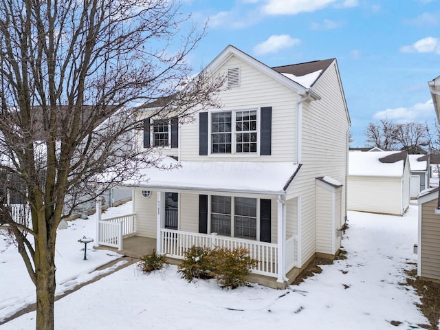 view of property with a porch