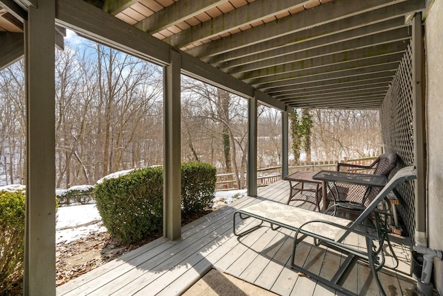 view of wooden deck