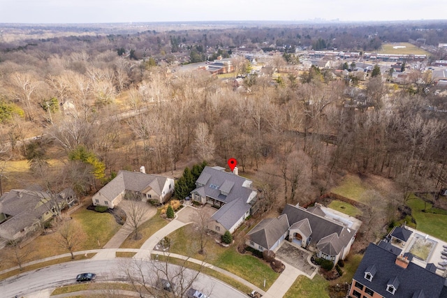 bird's eye view featuring a residential view