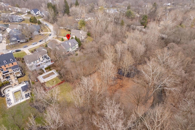 aerial view featuring a residential view