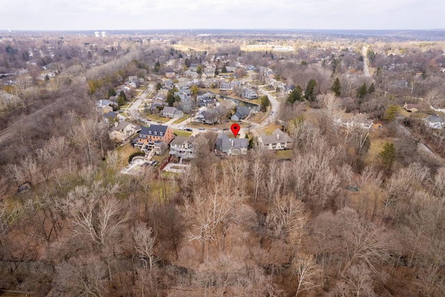 bird's eye view with a residential view