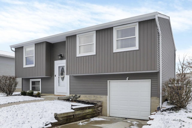 split foyer home with a garage