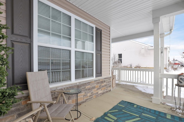 view of patio featuring covered porch