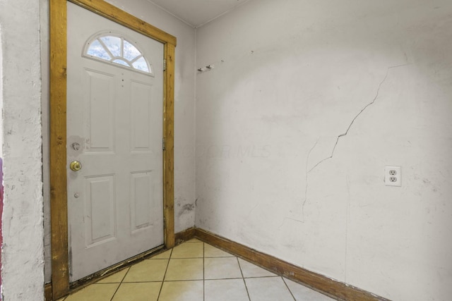 view of tiled foyer