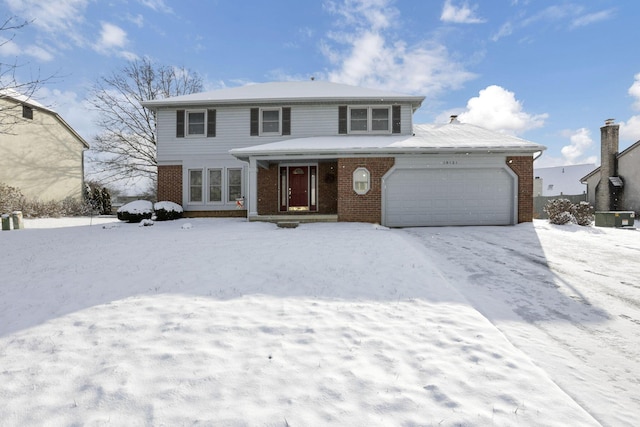 view of front property featuring a garage