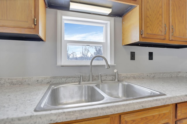 kitchen with plenty of natural light and sink