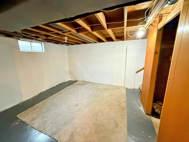 view of basement