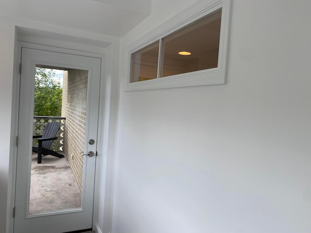 view of doorway to outside