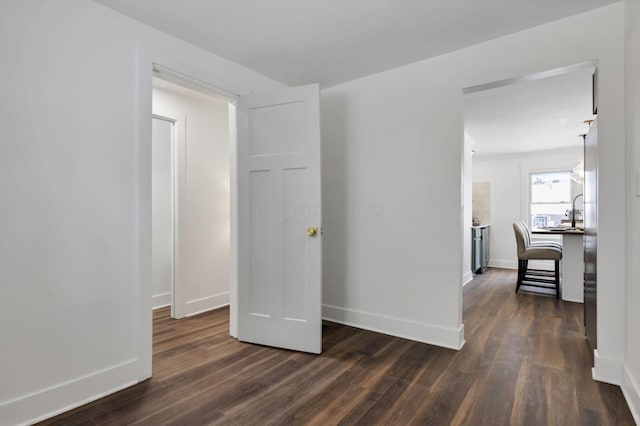 bedroom featuring dark wood-type flooring