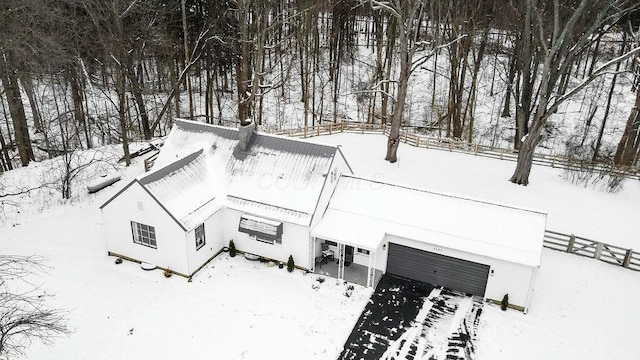 view of snowy aerial view