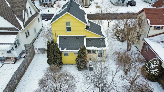 view of snowy aerial view