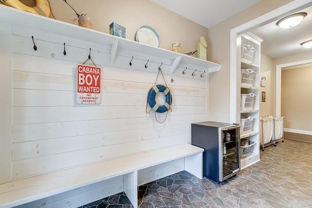 mudroom with baseboards