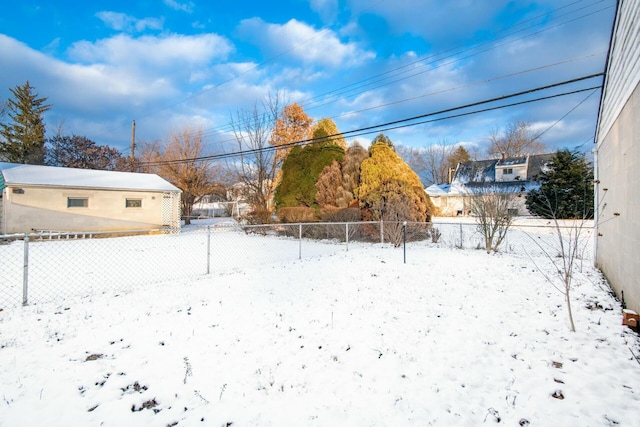 view of snowy yard