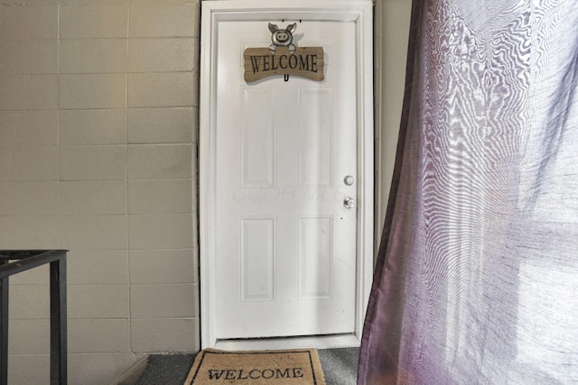 view of doorway to property