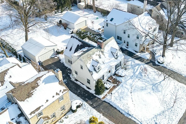 view of snowy aerial view