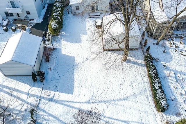 view of snowy aerial view