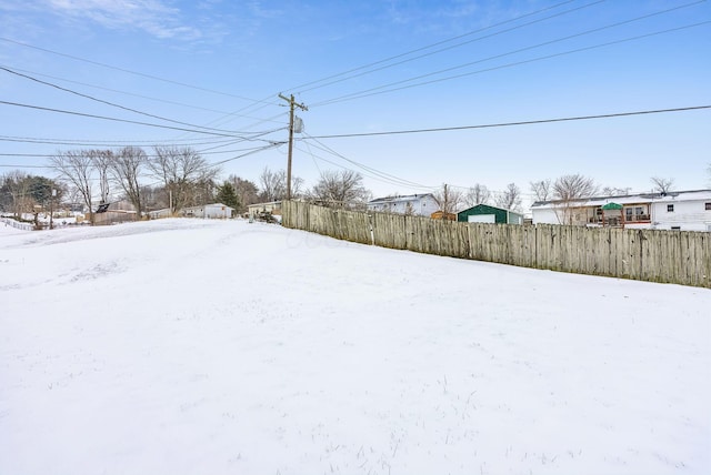 view of snowy yard