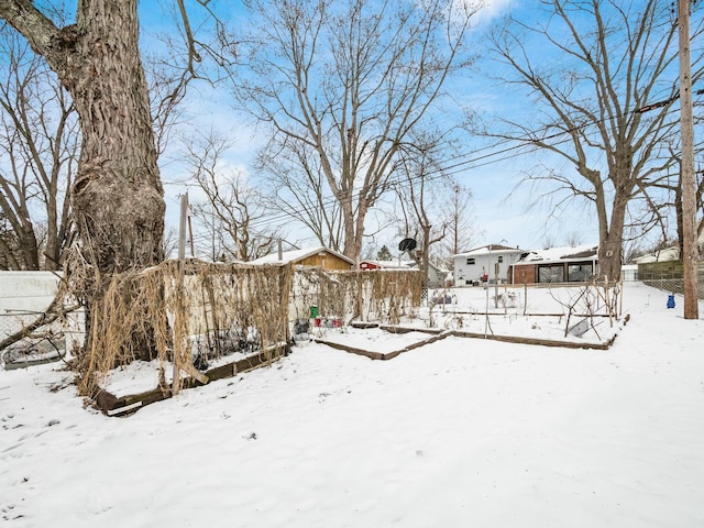 view of snowy yard