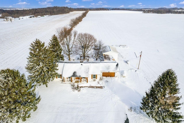 view of snowy aerial view