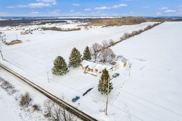 view of snowy aerial view