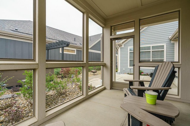 view of sunroom