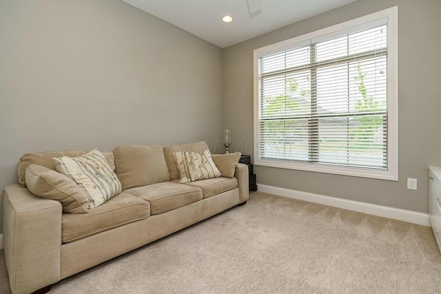 view of carpeted living room