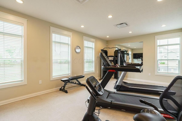 view of exercise room