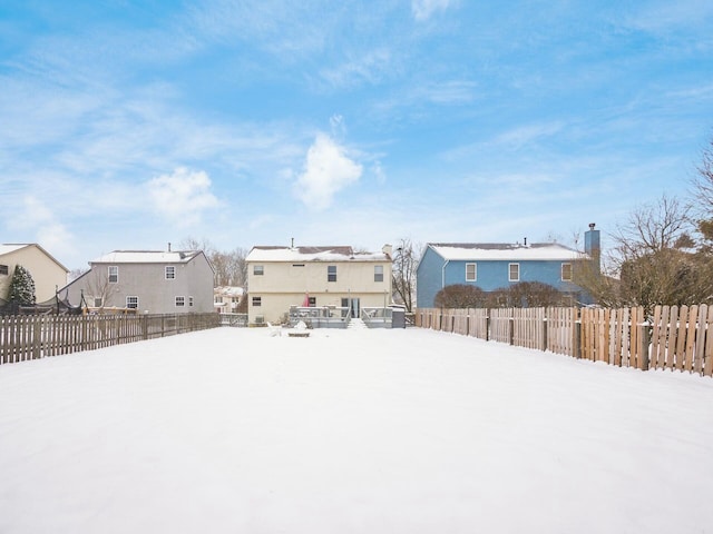 view of snowy yard