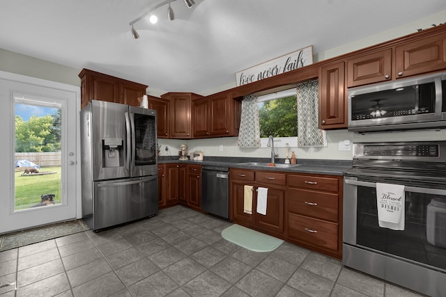 kitchen featuring sink and appliances with stainless steel finishes