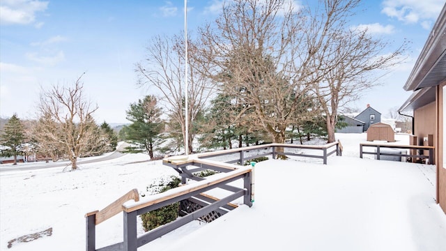 view of snowy yard