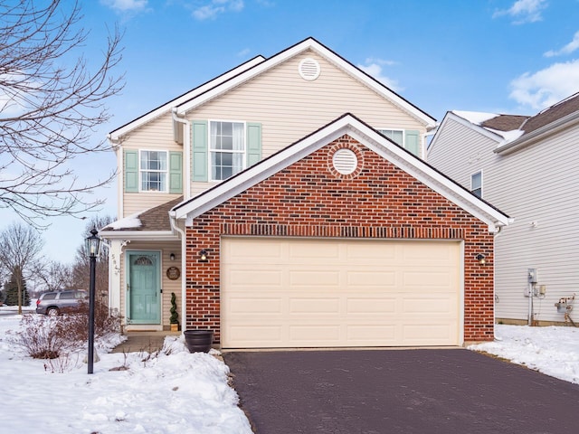 view of property with a garage