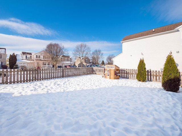 view of snowy yard