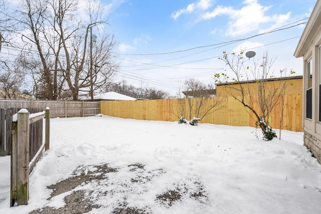 view of snowy yard