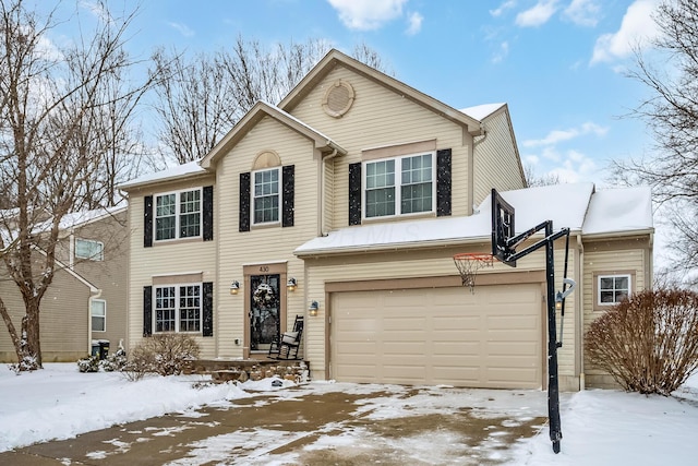 view of front of home featuring a garage