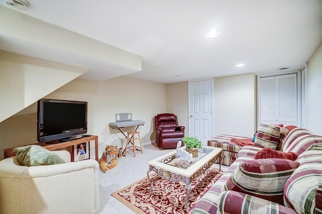 view of carpeted living room