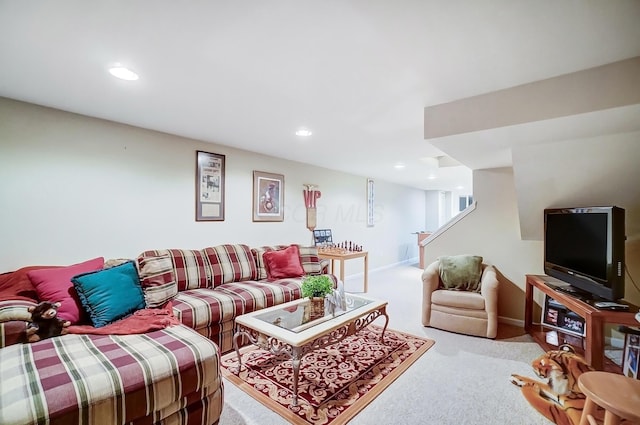 view of carpeted living room