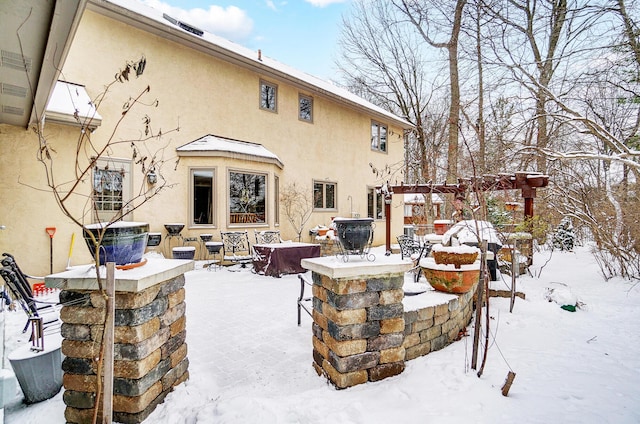 exterior space with an outdoor bar