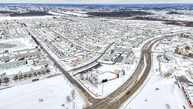 view of snowy aerial view