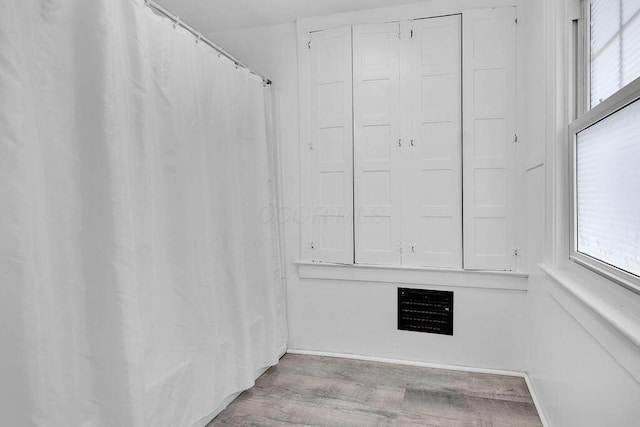 bathroom featuring hardwood / wood-style floors