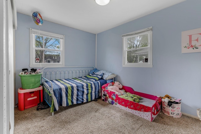 view of carpeted bedroom