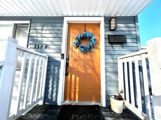 view of doorway to property