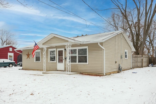 view of bungalow-style home