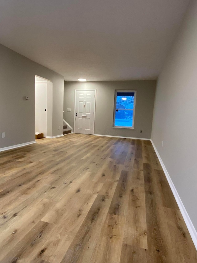 interior space featuring light wood-type flooring