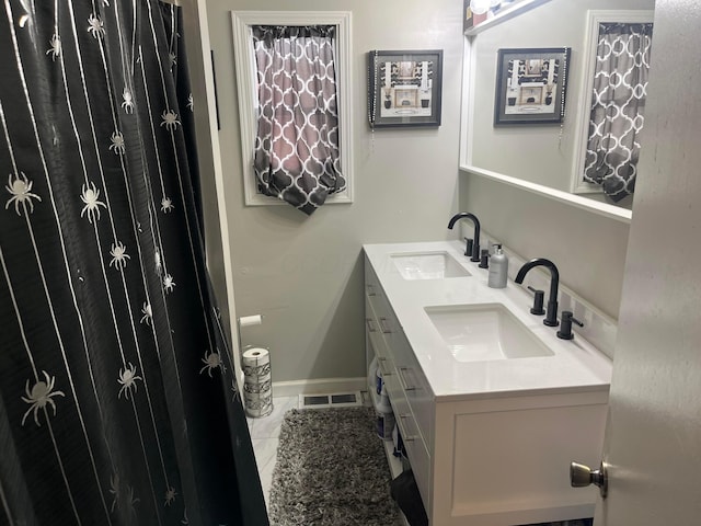 bathroom with vanity