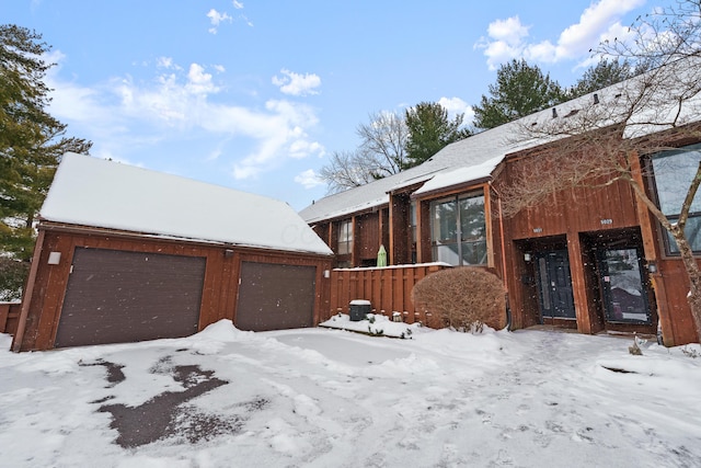 view of snowy exterior