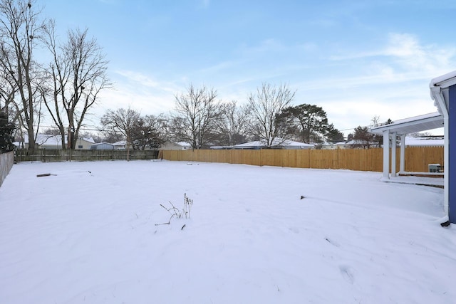 view of snowy yard