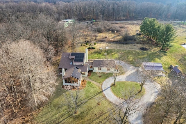 bird's eye view with a rural view