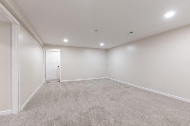 empty room with light carpet