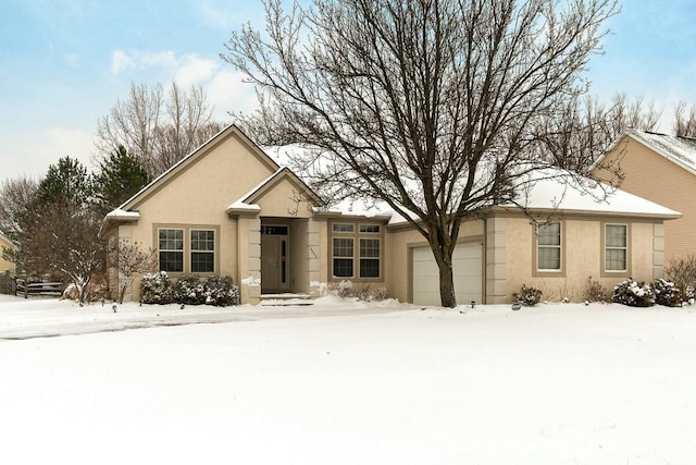 view of front facade with a garage