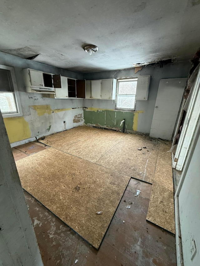 kitchen with an AC wall unit